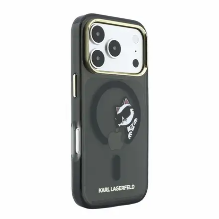 Karl Lagerfeld IML Choupette Peekaboo Magsafe kryt iPhone 18 Pro Max černá