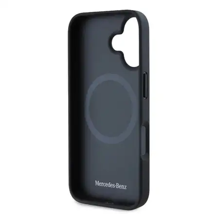 Mercedes Smooth Leather MagSafe Zadní Kryt pro iPhone 16 Plus černý