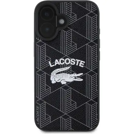 Lacoste Blend Monogram MagSafe kryt iPhone 16 černý