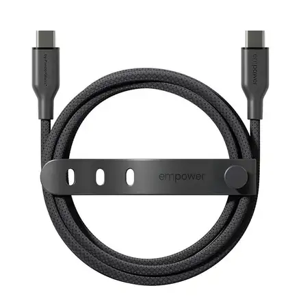 PanzerGlass kabel EMPOWER Racing USB-C na USB-C 2m 60W - černý