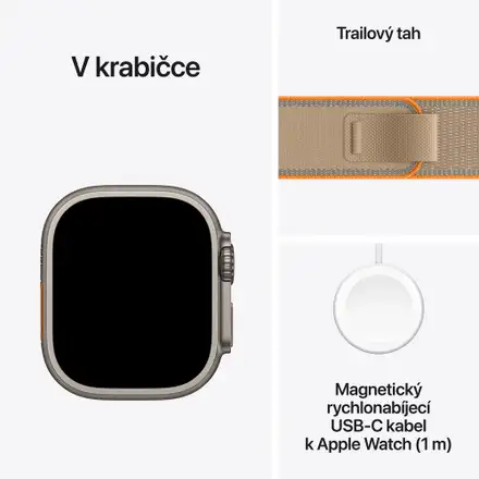 Apple Watch Ultra 4 GPS + Cellular 49mm Natural Titanium Case with Sand Trail Loop - S/M