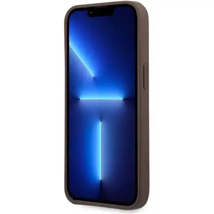 Guess PU 4G Metal Logo kryt iPhone 14 Pro Max hnědý