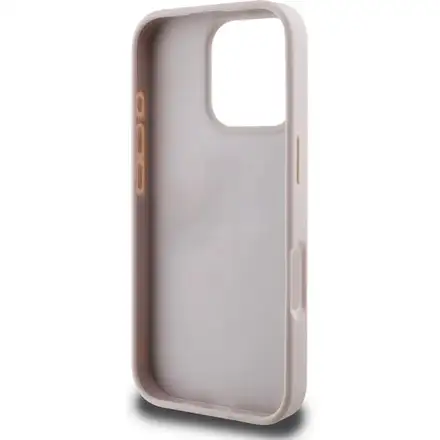 Guess PU 4G Stripe kryt iPhone 16 Pro Max růžový