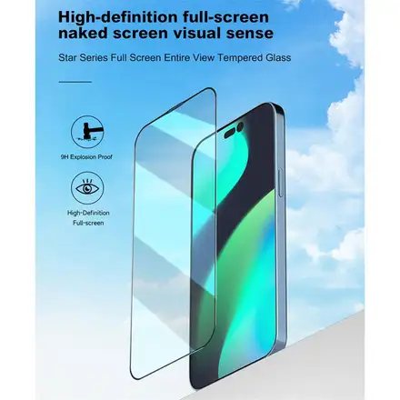 Devia ochranné sklo Star Series pro iPhone 15 Plus - Black Frame