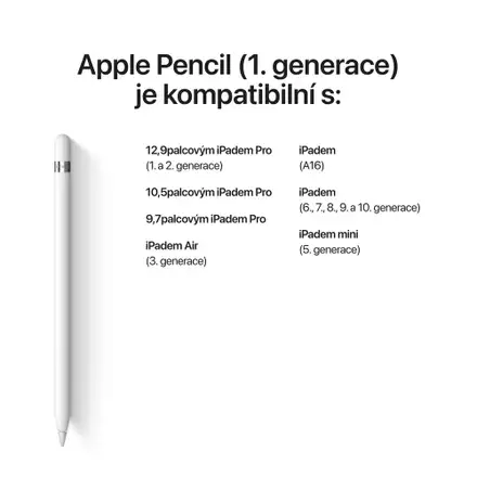 Apple Pencil (1. generace) + USB-C adaptér