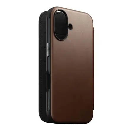 Nomad pouzdro Modern Leather Folio Magsafe pro iPhone 16 - Brown