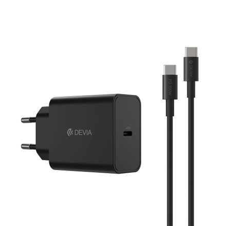 Devia síťová nabíječka Rocket Series PD Quick Charger 45W + Cable - Black