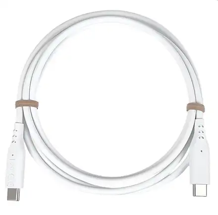 PremiumCord Silikonový kabel USB-C 60W 480Mbps bílý extra měkký a robustní kabel délky 1,5m