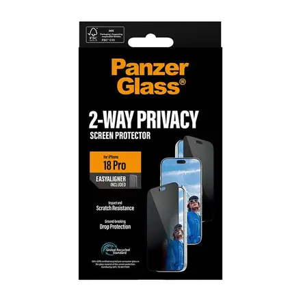 PanzerGlass ochranné sklo UWF 2-Way Privacy pro iPhone 18 Pro-Black Frame