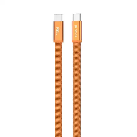 Devia kabel Ultra3 USB-C do USB-C Metal Woven Flat Cable 1.5m 240W - Orange