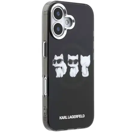Karl Lagerfeld IML Choupette Trio Watercolor MagSafe kryt iPhone 17 černý