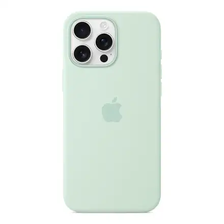 iPhone 16 Pro Max Silicone Case with MagSafe - Akvamarínová