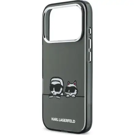 Karl Lagerfeld IML K&C Heads Logo MagSafe MagSafe kryt iPhone 17 Pro Max černý