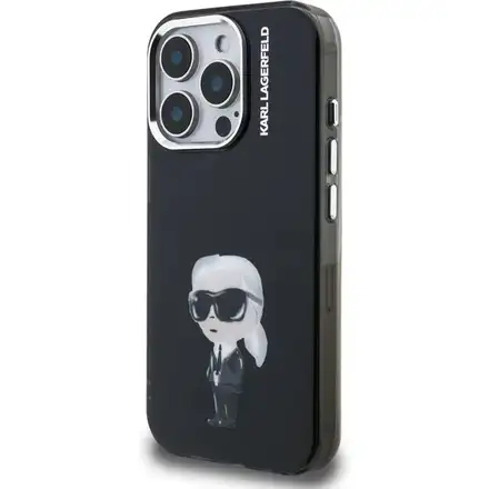 Karl Lagerfeld IML Aquarelle Karl kryt iPhone 15 Pro Max černý