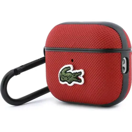Lacoste Petit Pique Croc Logo Patch Pouzdro pro AirPods 3 Pro červené