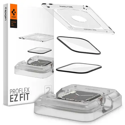 Spigen ochranné sklo Pro Flex pro Apple Watch 9/8/7 45mm - Clear