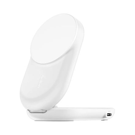 Belkin UltraCharge 2-in-1 Foldable Magnetic Charger with Qi2 25W - White