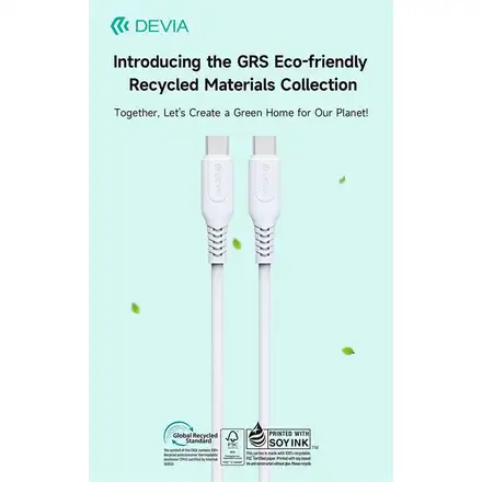 Devia kabel USB-C to USB-C GRS Series Cable 1m - White