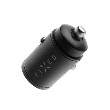 FIXED Autonabíječka s 2x USB-C výstupem, PD30W - černá