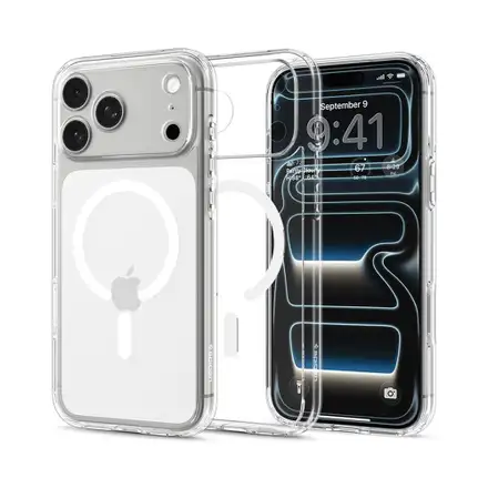 Spigen kryt Ultra Hybrid MagSafe pro iPhone 17 Pro/18 Pro - Clear White
