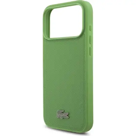 Lacoste Iconic Petit Pique MagSafe kryt + peněženka iPhone 17 Pro Max zelený