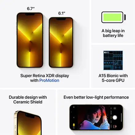 iPhone 13 Pro Max 128 GB Zlatý *Třída A*