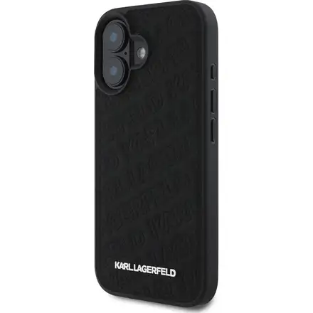 Karl Lagerfeld PU Quilted Pattern kryt iPhone 16 černý