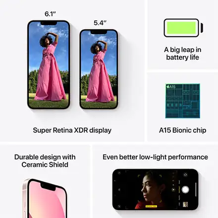 iPhone 13 mini 128 GB Růžový *Třída B*
