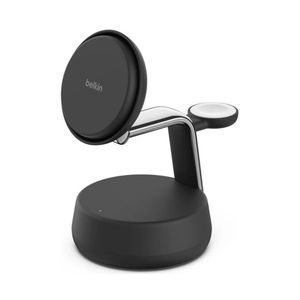 Belkin UltraCharge Pro 3-in-1 Magnetic Charging Dock with Qi2 25W - Charcoal