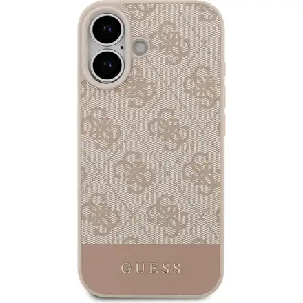 Guess PU 4G Stripe kryt iPhone 17 růžový