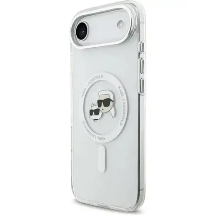 Karl Lagerfeld IML K&CH Heads Metal Frame MagSafe MagSafe kryt iPhone Air průhledná
