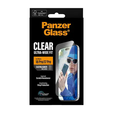 PanzerGlass ochranné sklo UWF pro iPhone 18 Pro-Black Frame