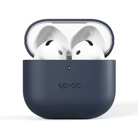 Epico Leather Case Airpods 4/4 (ANC) - modrá