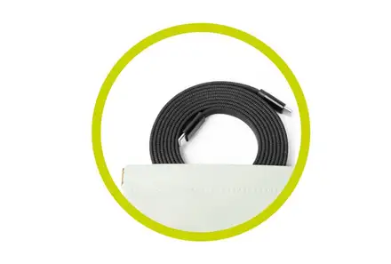 Mobile Origin Magnetic Flat Patented Cable USB-C to USB-C 1m - Black