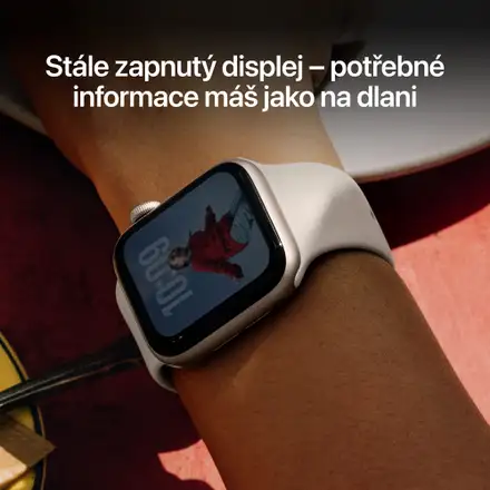 Apple Watch SE 3 GPS + Cellular 44mm Hvězdně bílý hliník s hvězdně bílým sportovním řemínkem - M/L