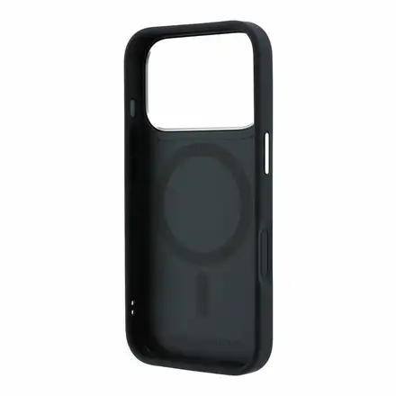 Karl Lagerfeld PU Grained K&CH Heads Ring Stand Magsafe kryt iPhone 18 Pro Max černá