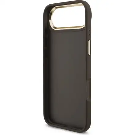 Guess PU Leather 4G Metal Logo Gold Frame kryt iPhone Air hnědý