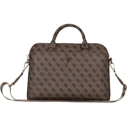 Guess PU 4G Triangle Logo Brašna na MacBook 13/14/15" hnědá