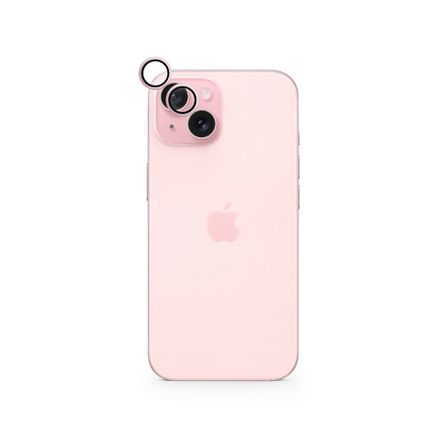 iStores by Epico Aluminium Lens Protector pro Apple iPhone 15/15 Plus - ružová