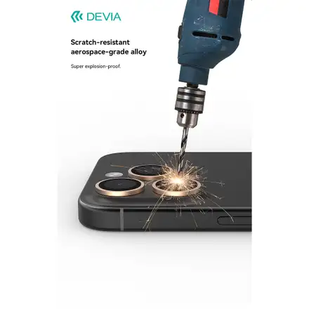 Devia Peak Series Lens Protector pro iPhone 16 Pro/16 Pro Max - Rose Gold