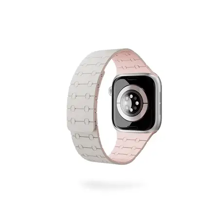 Epico Magnetic+ Silikonový řemínek pro Apple Watch SE (40mm)/Series 1-9 (38/40/41mm) 10-11 (42mm) - hvězdně bílá
