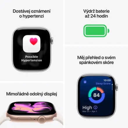 Apple Watch Series 11 GPS 46mm Klavírně černý hliník s černým sportovním řemínkem - M/L