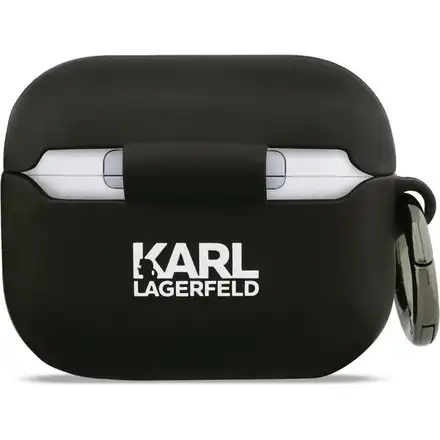 Karl Lagerfeld 3D Logo NFT Choupette Head Silikonové Pouzdro pro AirPods 3 Pro černé