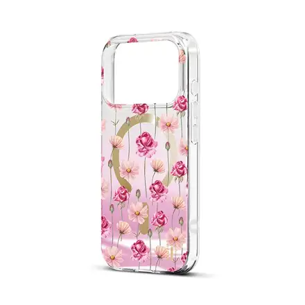 iDeal Fashion Mirror Case MagSafe iPhone 17 Pro/18 Pro Rose Blush Floral