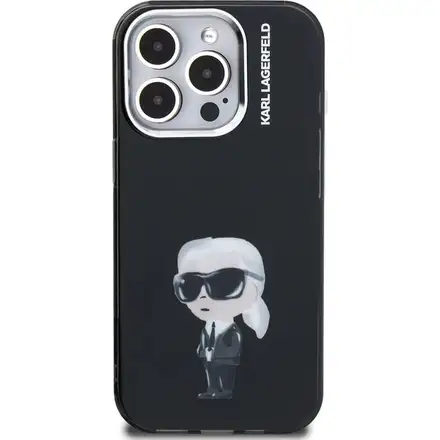 Karl Lagerfeld IML Aquarelle Karl kryt iPhone 15 Pro Max černý