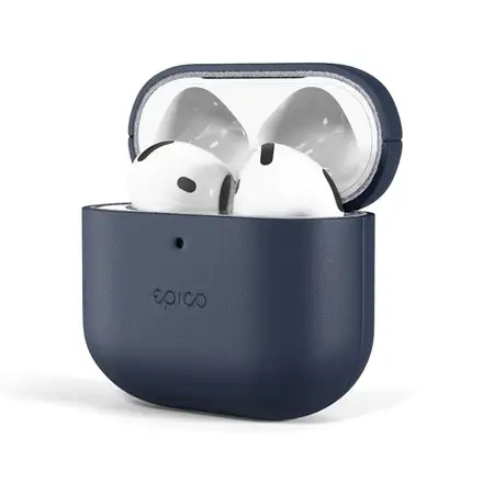 Epico Leather Case Airpods 4/4 (ANC) - modrá