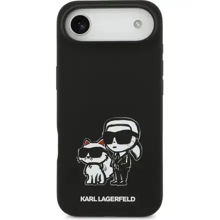 Karl Lagerfeld Liquid Silicone K&CH Sketch MagSafe kryt iPhone Air černý