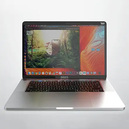 PanzerGlass ochranné sklo Dual Privacy pro Macbook Pro 15"-Black Frame