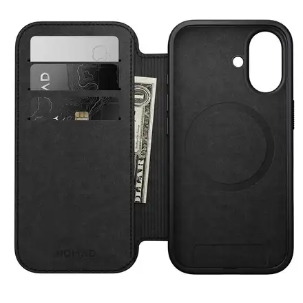 Nomad pouzdro Modern Leather Folio Magsafe pro iPhone 17 - Black