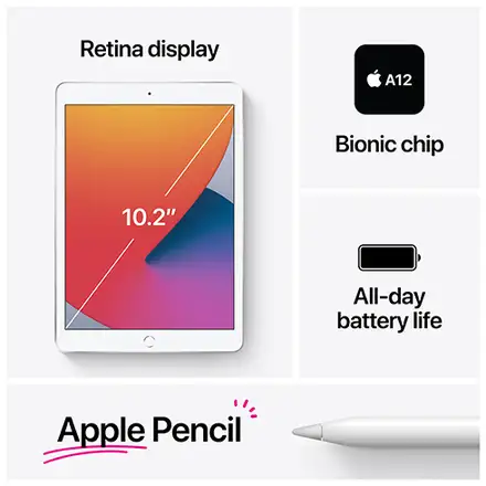 iPad 10,2" (2020) Wi-Fi + Cellular 32 GB Stříbrný *Třída C*